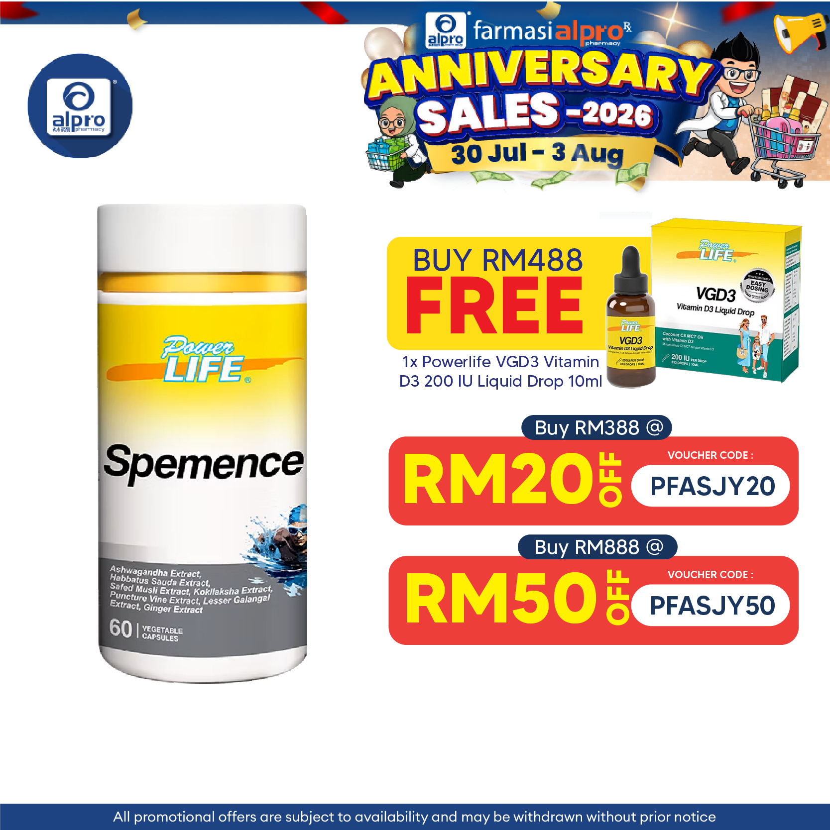Powerlife Spemence 60s Powerlife