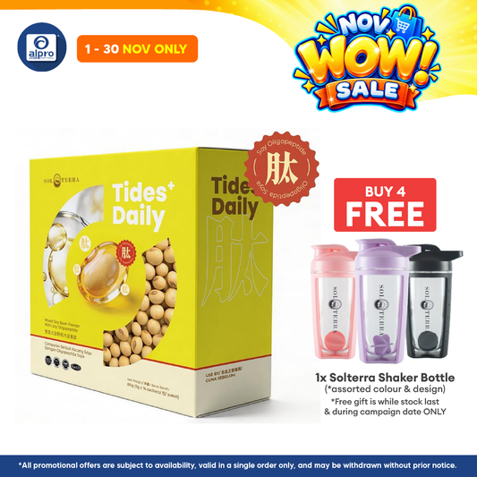 Solterra Tides+ Daily Mixed Soy Bean Powder with Soy Oligopeptide 5g ×16s | Daily Amino Acid & Muscle Wellness Support