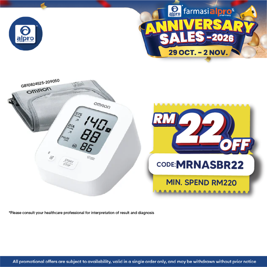 OMRON Blood Pressure Monitor HEM-7183T1-AP (EZ BT) | Seamless Integration with Smartphone via Bluetooth