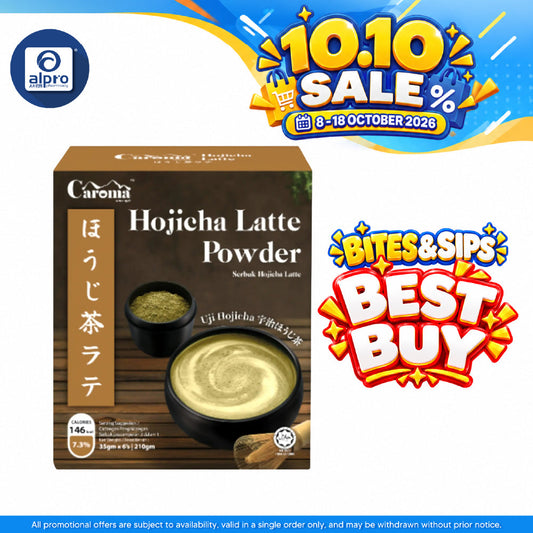 Caroma Hojicha Latte 35g ×6s | Low Caffeine Drink with Natural Sweetness