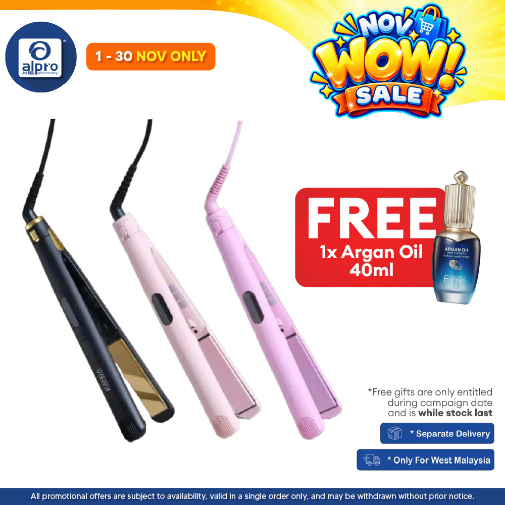 Fanda Hair Straightener (2.5cm) | No Tangle Ceramic Glace Coating