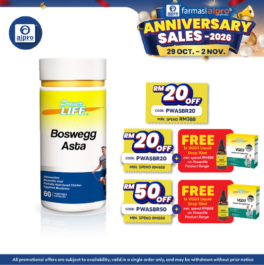Powerlife Boswegg Asta Capsule 60s | Joint Support