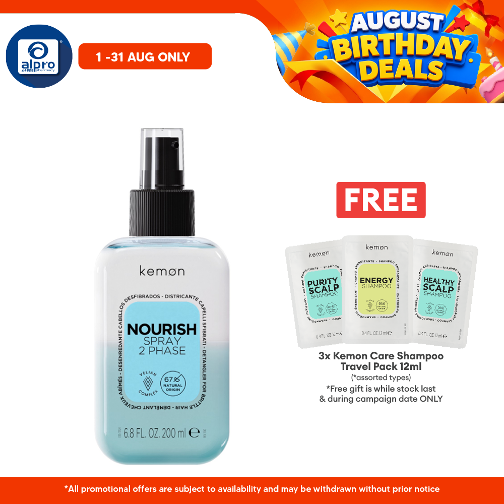 Kemon Care Nourish Spray 2 Phase 200mL | Excellent in Detangling & Hydrating Kemon