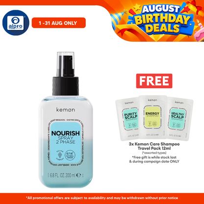 Kemon Care Nourish Spray 2 Phase 200mL | Excellent in Detangling & Hydrating Kemon