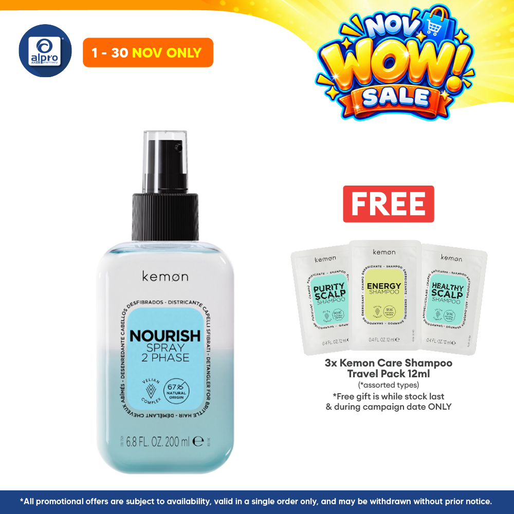 Kemon Care Nourish Spray 2 Phase 200mL | Excellent in Detangling & Hydrating