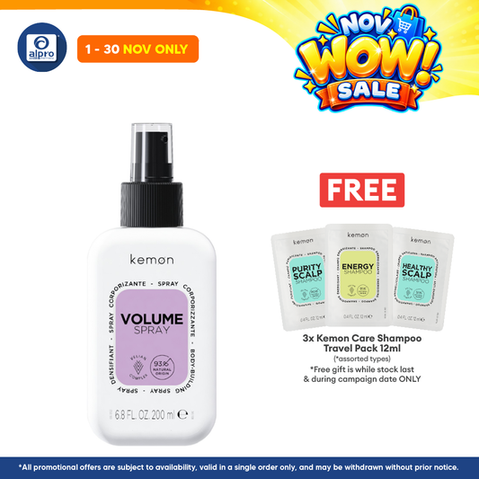 Kemon Care Volume Spray 200mL | Leaves Hair Bouncy & Full of Volume