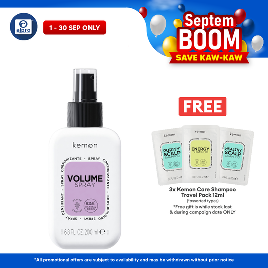 Kemon Care Volume Spray 200mL | Leaves Hair Bouncy & Full of Volume Kemon