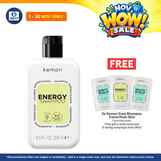 Kemon Care Energy Shampoo 250mL | Supports Healthy & Vigorous Hair Growth