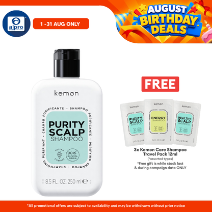 Kemon Care Purity Scalp Shampoo 250mL | Remove Excess Sebum & Impurities Kemon