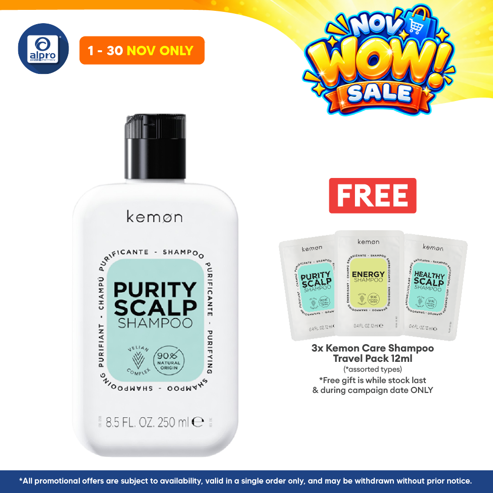 Kemon Care Purity Scalp Shampoo 250mL | Remove Excess Sebum & Impurities