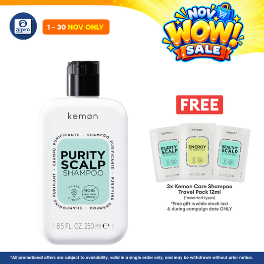Kemon Care Purity Scalp Shampoo 250mL | Remove Excess Sebum & Impurities
