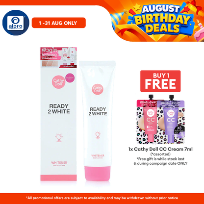 Cathy Doll Ready 2 White Whitener Body Lotion 150mL | Bright & Radiant Skin Cathy Doll