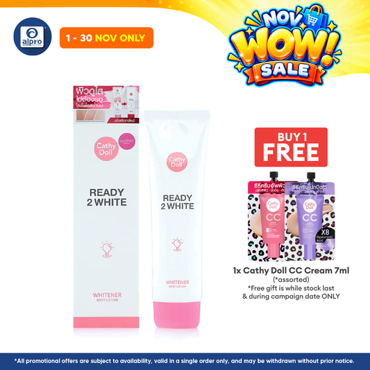 Cathy Doll Ready 2 White Whitener Body Lotion 150mL | Bright & Radiant Skin