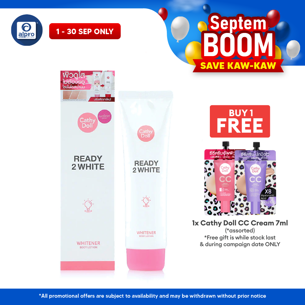 Cathy Doll Ready 2 White Whitener Body Lotion 150mL | Bright & Radiant Skin Cathy Doll