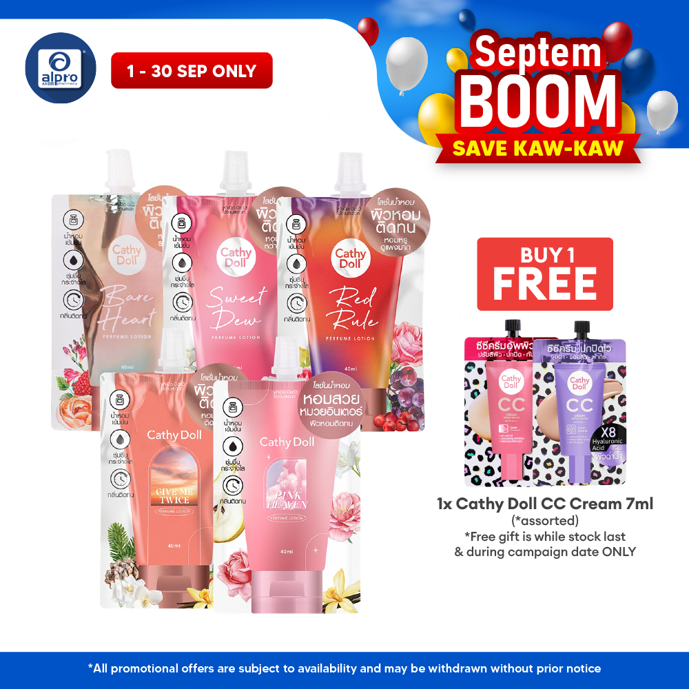 Cathy Doll Perfume Lotion (Assorted Scents) 40mL | Soothing Texture & Uplifting Scent Cathy Doll
