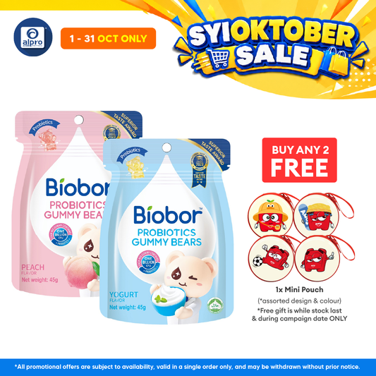 Amos Biobor Probiotic (Peach/ Original) Gummy Bear | Support Gut & Digestive Health