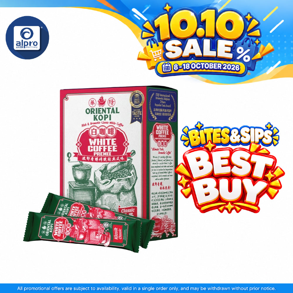 Oriental Kopi White Coffee Classic 38g ×10s | Rich & Aromatic Flavour & Comes With an Endless Aftertaste