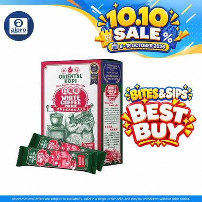 Oriental Kopi White Coffee Classic 38g ×10s | Rich & Aromatic Flavour & Comes With an Endless Aftertaste