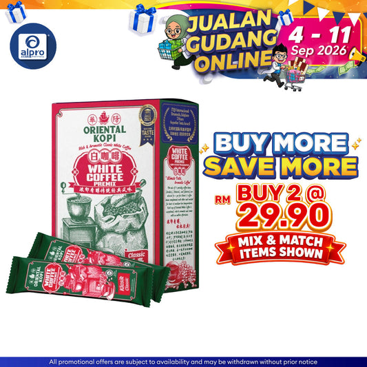 Oriental Kopi White Coffee Classic 38g ×10s | Rich & Aromatic Flavour & Comes With an Endless Aftertaste Oriental Coffee