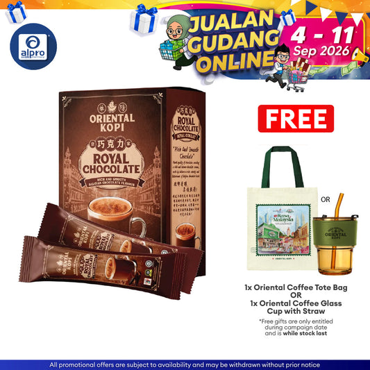 Oriental Kopi Royal Chocolate 38g ×10s | Intense Belgian Chocolate Aroma Oriental Coffee