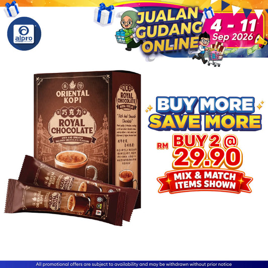 Oriental Kopi Royal Chocolate 38g ×10s | Intense Belgian Chocolate Aroma Oriental Coffee
