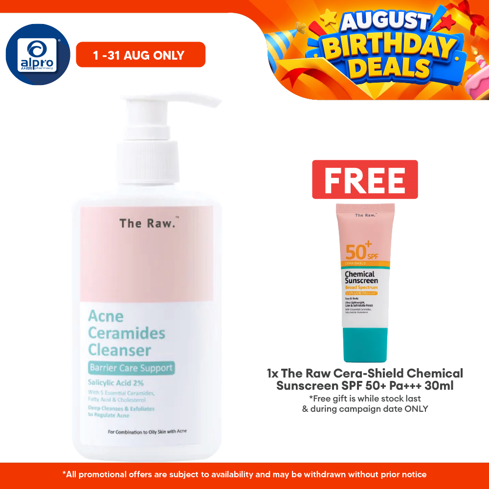 The Raw. Acne Ceramides Cleanser 150mL | Deep Cleanses & Exfoliates Skin The Raw.