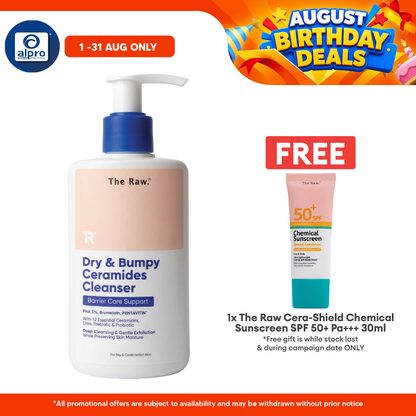 The Raw. Dry & Bumpy Ceramides Cleanser 145mL | Gentle Exfoliation & Moisturise Skin The Raw.