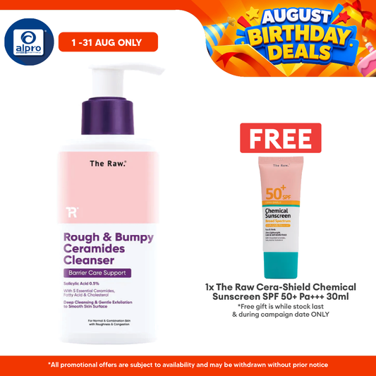 The Raw. Rough & Bumpy Ceramides Cleanser 150mL | Deep Cleanse & Smoothens Skin Surface The Raw.