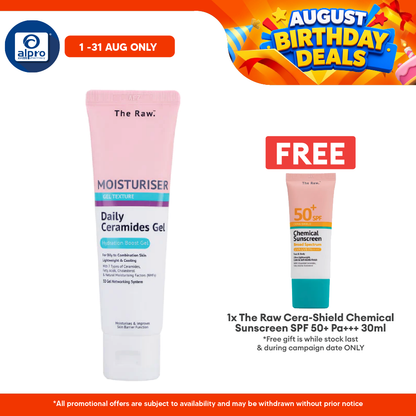 The Raw. Daily Ceramides Gel Moisturiser 50mL | Hydration Boost Gel The Raw.