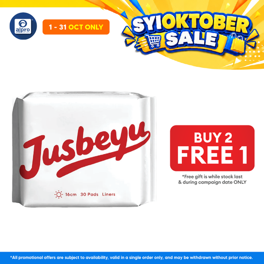 Jusbeyu Sanitary Panty Liner 160mm × 30s | Ultra-Thin & Discreet Comfort