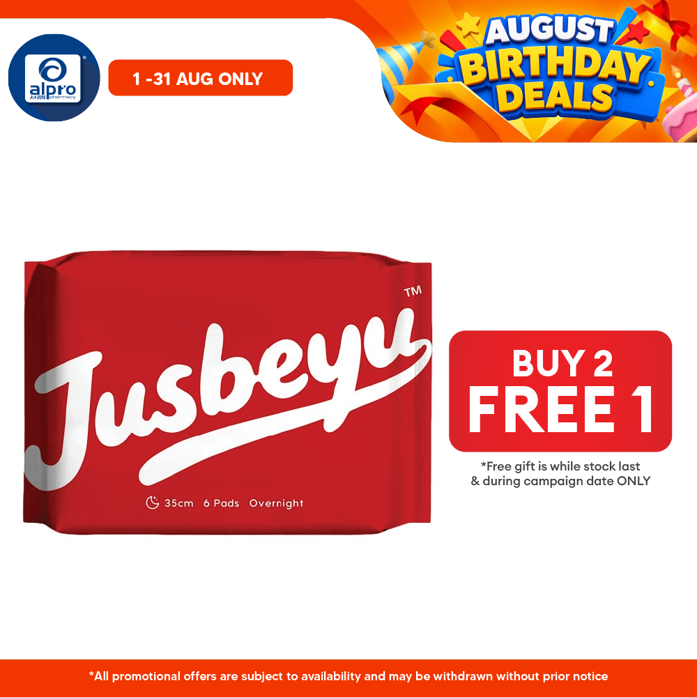 Jusbeyu Sanitary Pad 350mm ×6s | Ultra Soft & Instant Absorption Layer Jusbeyu