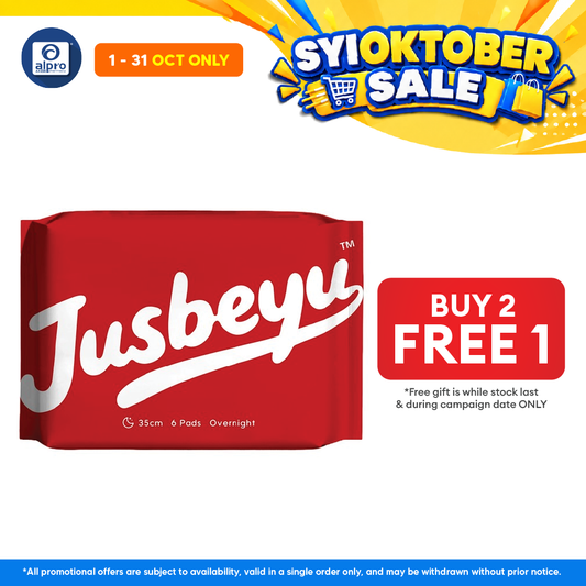 Jusbeyu Sanitary Pad 350mm ×6s | Ultra Soft & Instant Absorption Layer