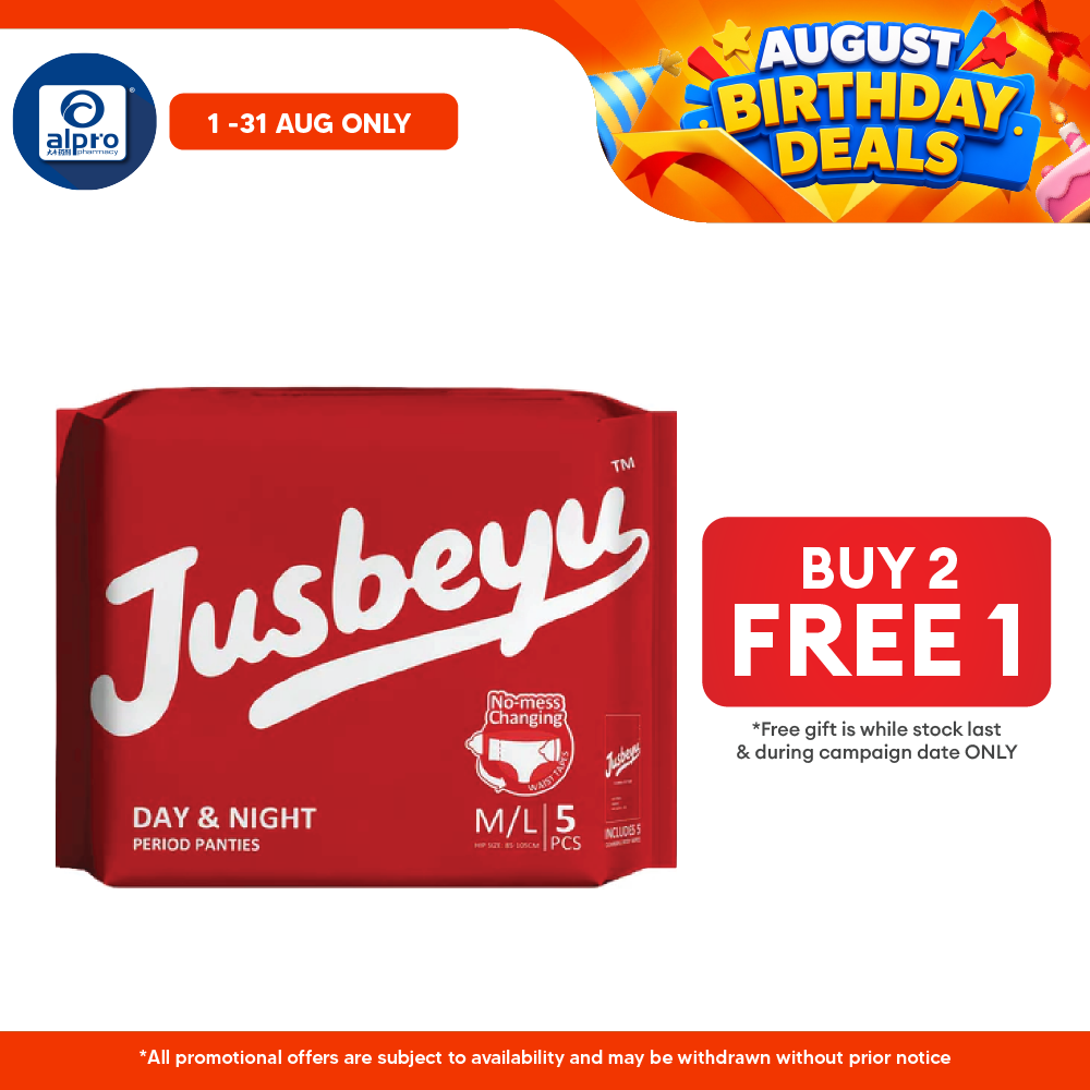 Jusbeyu Sanitary Panties M/L size ×5s | Convenient & No-Mess Changing Jusbeyu