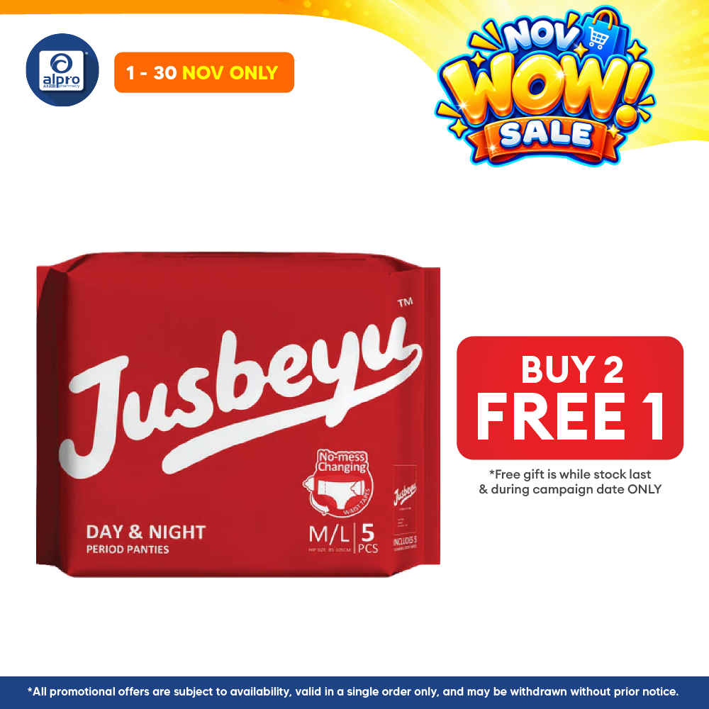 Jusbeyu Sanitary Panties M/L size ×5s | Convenient & No-Mess Changing