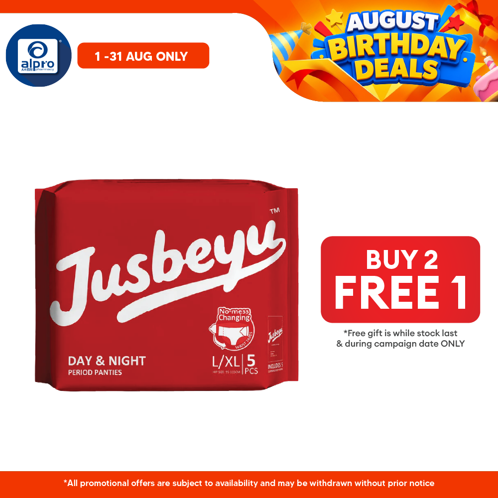 Jusbeyu Sanitary Panties L/XL size ×5s | Convenient & No-Mess Changing Jusbeyu