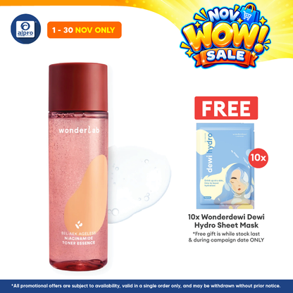 WonderLab BEL-AEK Ageless Niacinamide Toner Essence 150mL | Boosts Skin Repair & Glowing Skin