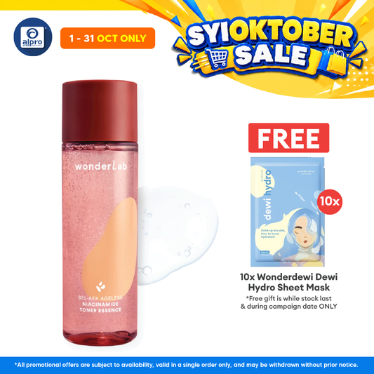 WonderLab BEL-AEK Ageless Niacinamide Toner Essence 150mL | Boosts Skin Repair & Glowing Skin
