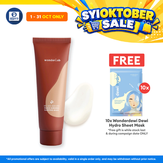 WonderLab BEL-AEK Ageless Black Ginseng Sleeping Mask 80mL | All-Night Refreshing Repair