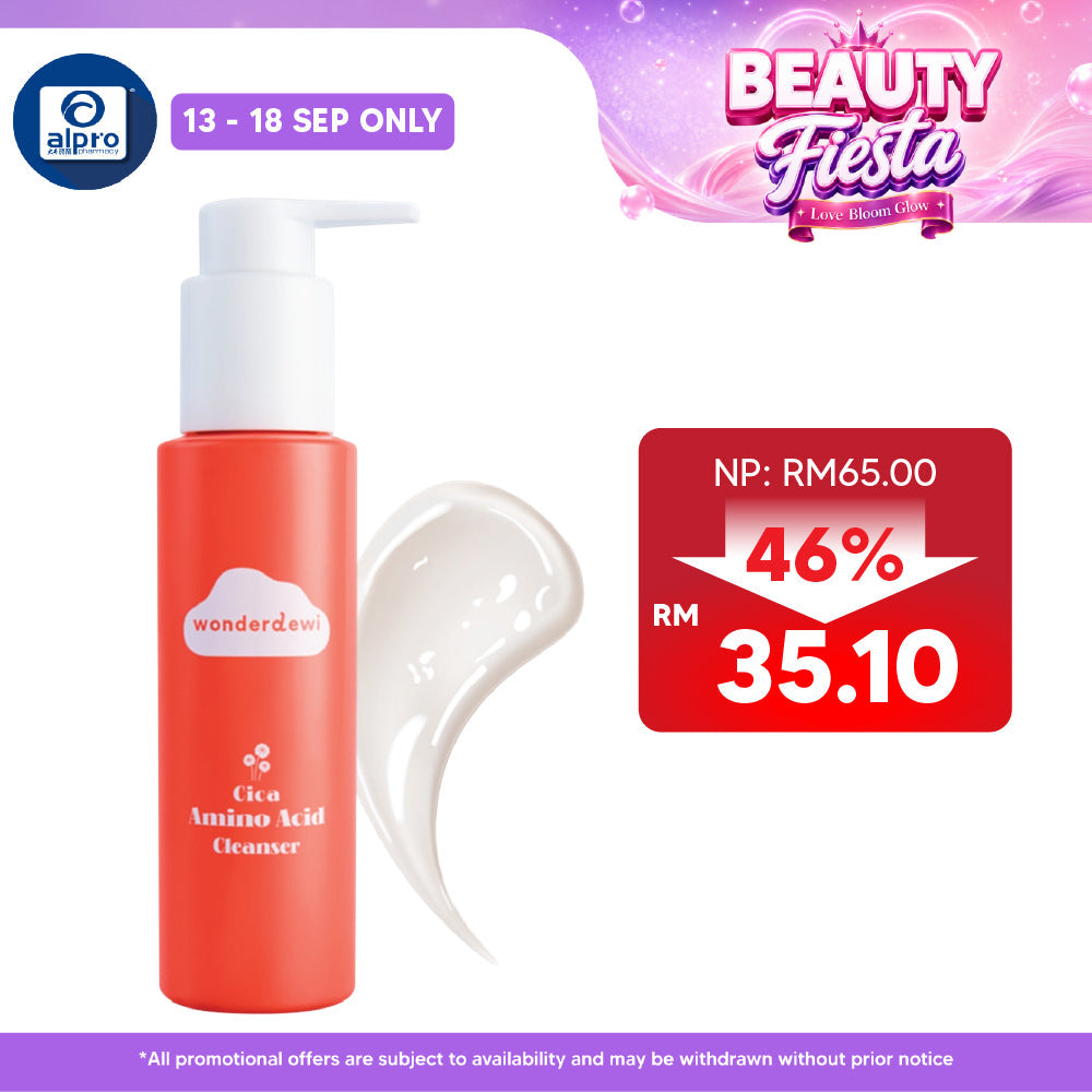 WonderDewi Cica Amino Acid Cleanser 100mL | Ideal for Sensitive Skin