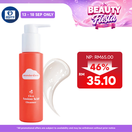 WonderDewi Cica Amino Acid Cleanser 100mL | Ideal for Sensitive Skin