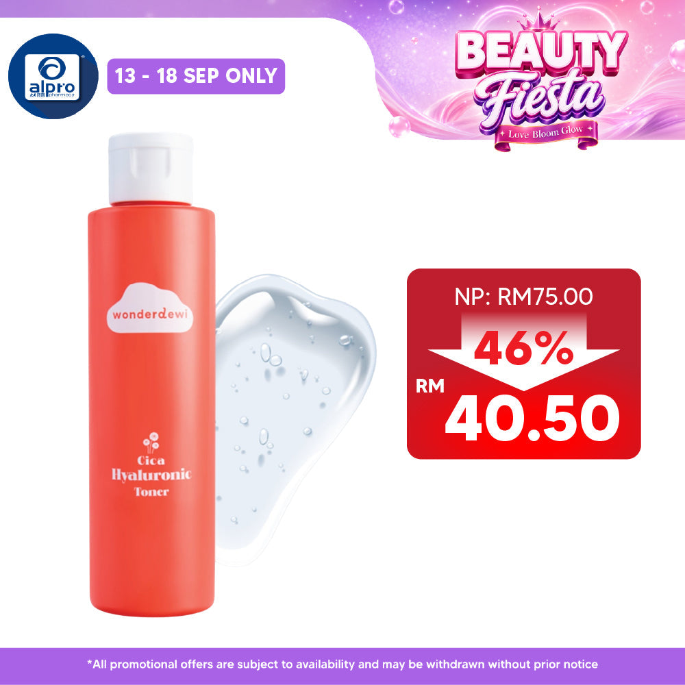 WonderDewi Cica Hyaluronic Toner 150mL | Instant Relief Effect & Soothe Skin