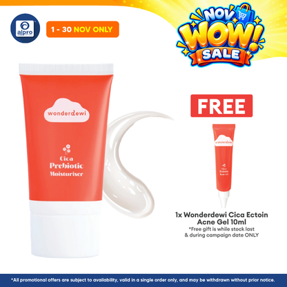 WonderDewi Cica Probiotic Moisturizer 50mL | Intense Hydration & Lightweight