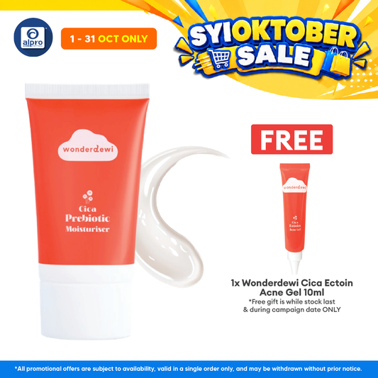 WonderDewi Cica Probiotic Moisturizer 50mL | Intense Hydration & Lightweight