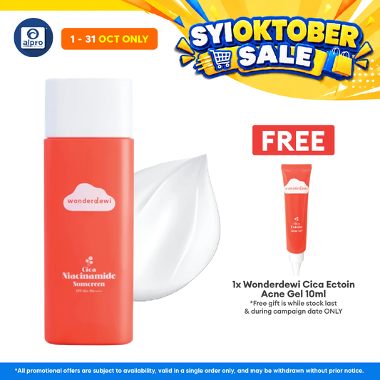 WonderDewi Cica Niacinamide Sunscreen 50mL | Defence & Replenish Skin Hydration
