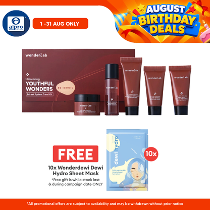 WonderLab BEL-AEK Ageless Travel Kit Packed Set 5s | Quick Skin Care On The Go WONDERLAB