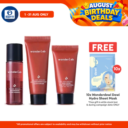 WonderLab BEL-AEK Ageless Basic Travel Kit Travel Kit 3s | Quick Skin Care On The Go WONDERLAB
