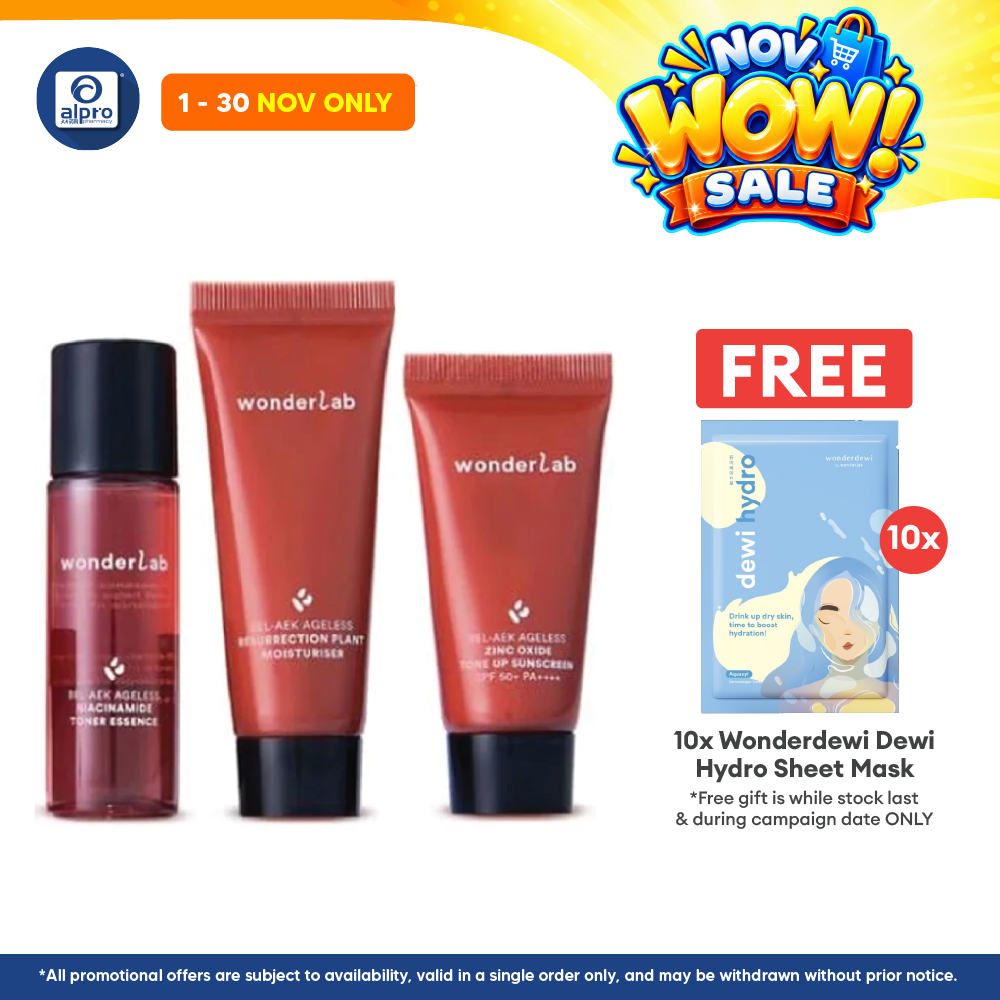 WonderLab BEL-AEK Ageless Basic Travel Kit Travel Kit 3s | Quick Skin Care On The Go
