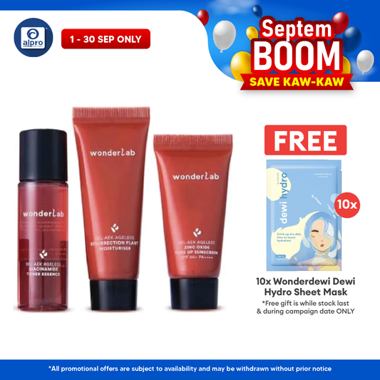 WonderLab BEL-AEK Ageless Basic Travel Kit Travel Kit 3s | Quick Skin Care On The Go WONDERLAB