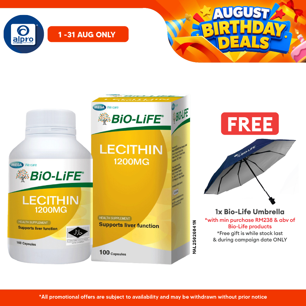 Bio-Life Lecithin 1200mg 100s | Nutritional Supplement for Supporting Liver Function Bio-life