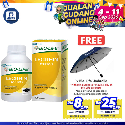 Bio-Life Lecithin 1200mg 100s | Nutritional Supplement for Supporting Liver Function Bio-life
